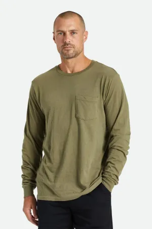 Basic L/S Pocket Tee - Military Olive